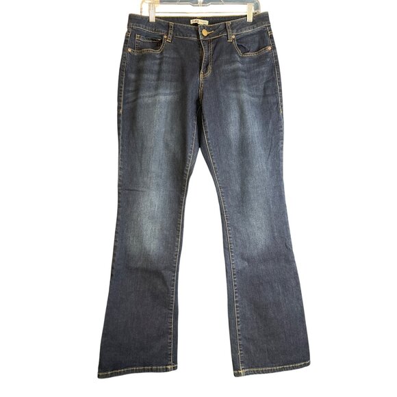 CAbi Womens mid rise Bootcut Jeans Size 8 Dark Wash - Picture 7 of 7